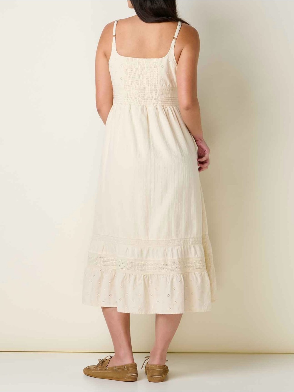 Toad&Co Airscape Tank Midi Dress - Salt Dobby Sz M - NEW - Picture 2 of 13